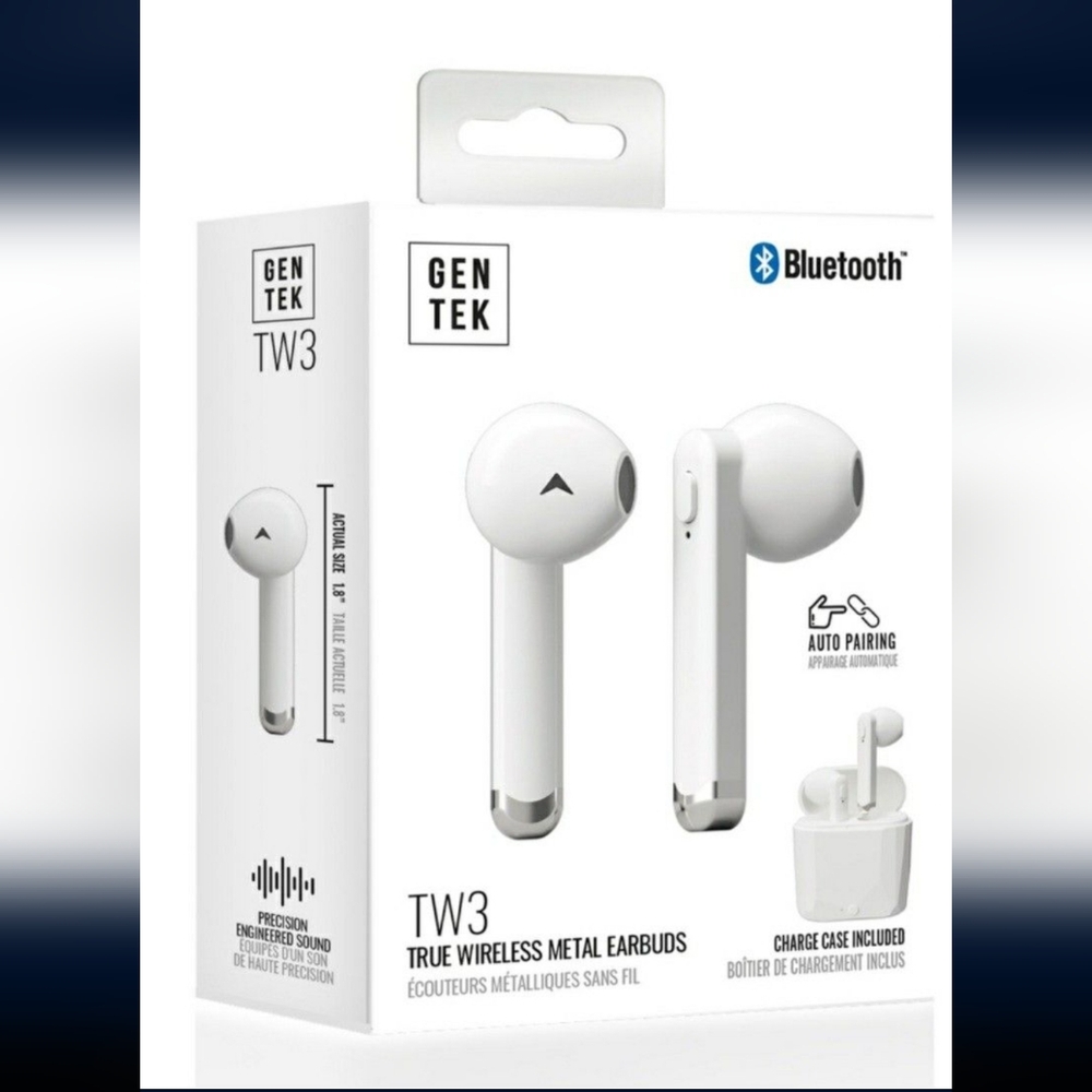 TW3 White True Wireless Earbuds